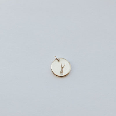 Round Initial Charm (Silver/Single) - Jillian Leigh Jewellery - charm