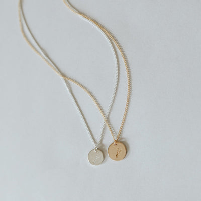 Round Initial Necklace - Jillian Leigh Jewellery - necklaces