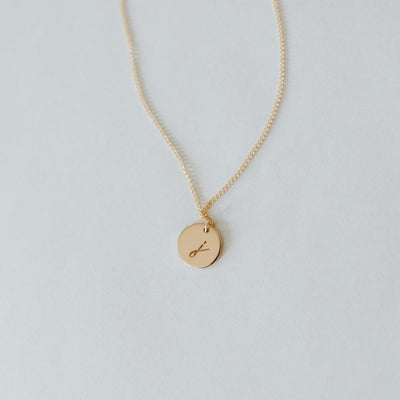 Round Initial Necklace - Jillian Leigh Jewellery - necklaces