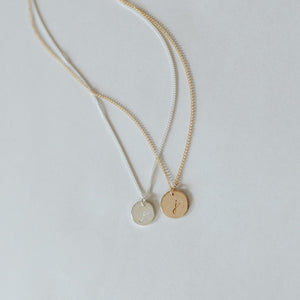 Round Initial Necklace (Silver) - Jillian Leigh Jewellery - necklaces